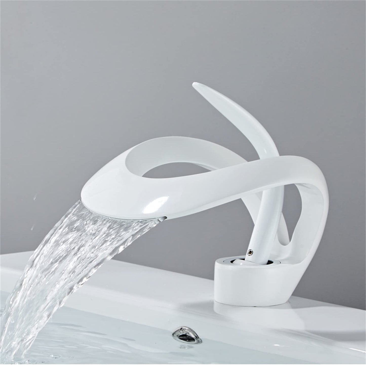 Modern Elegant Waterfall Bathroom Sink Faucet Single Handle