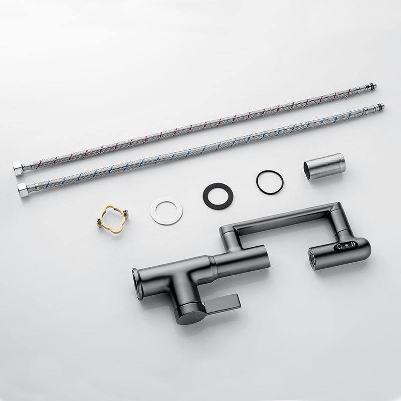2025 Latest Smart Modern Rotatable Single-Hole Bathroom Faucet with Temperature Display - Showerprolux