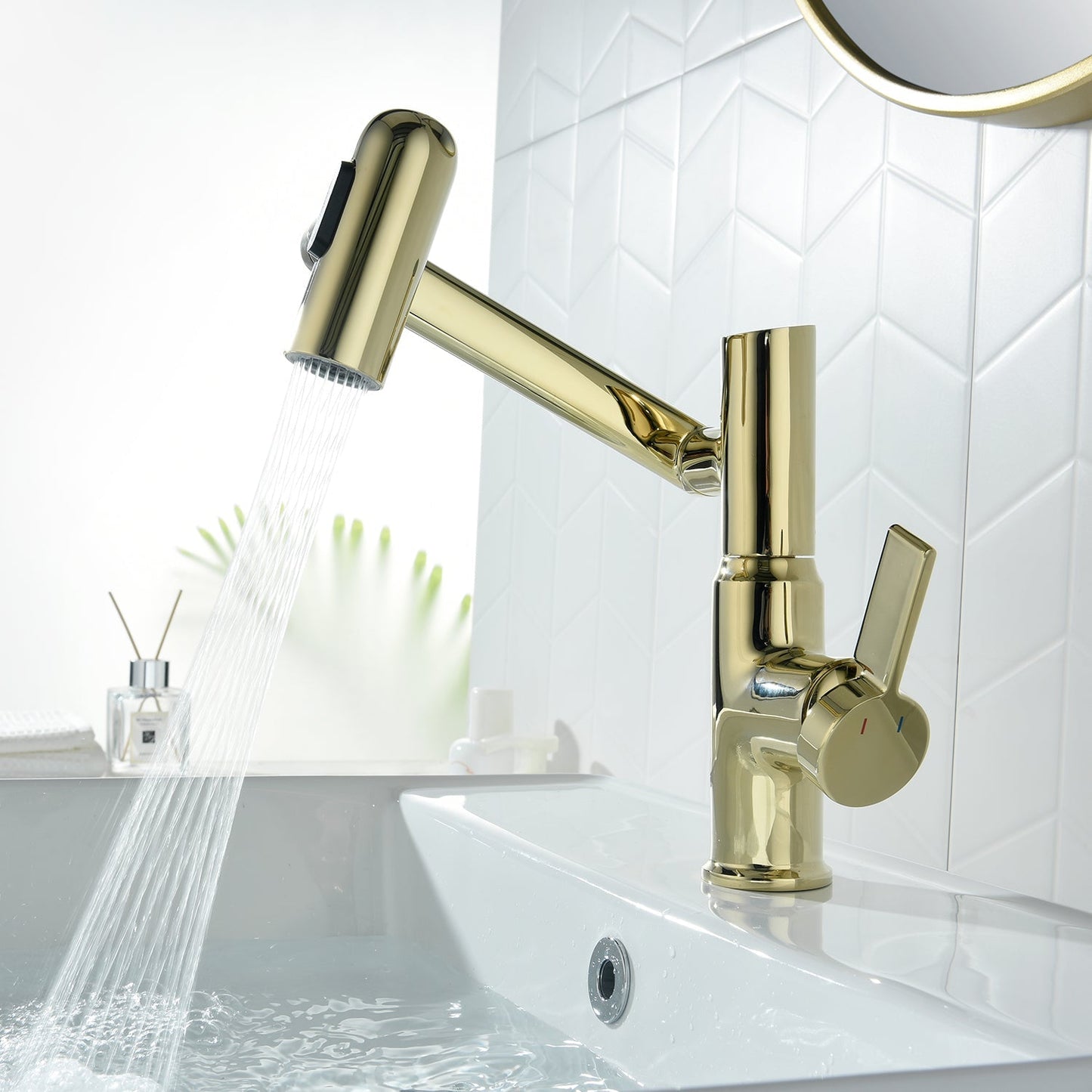 2025 Latest Smart Modern Rotatable Single-Hole Bathroom Faucet  with Temperature Display - Showerprolux