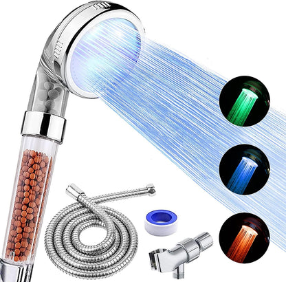 Temperature-Controlled LED Handheld Shower Head High Pressure