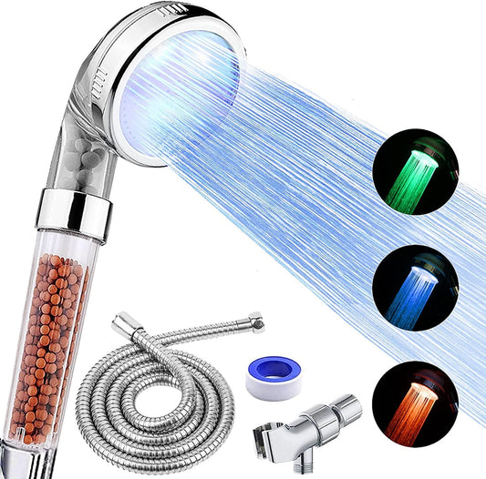 Temperature-Controlled LED Handheld Shower Head High Pressure