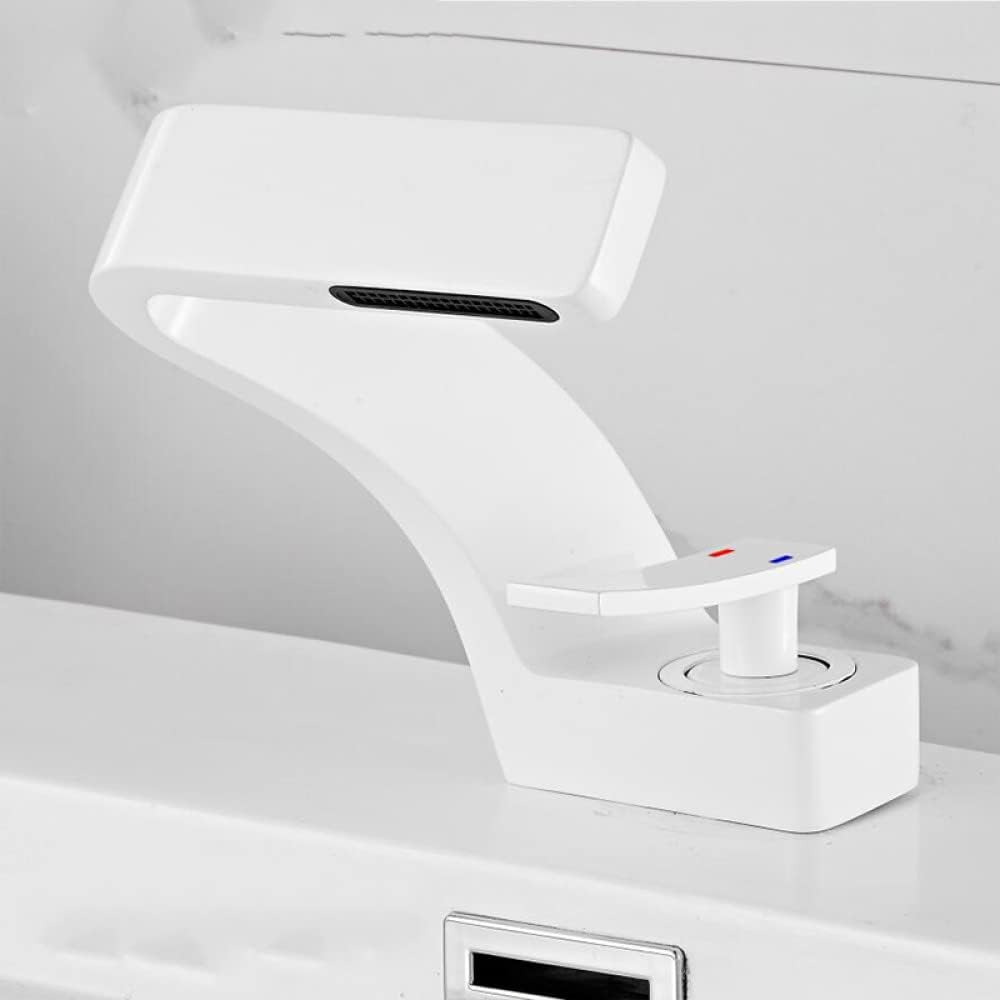 Single Handle Waterfall Bathroom Sink Faucet