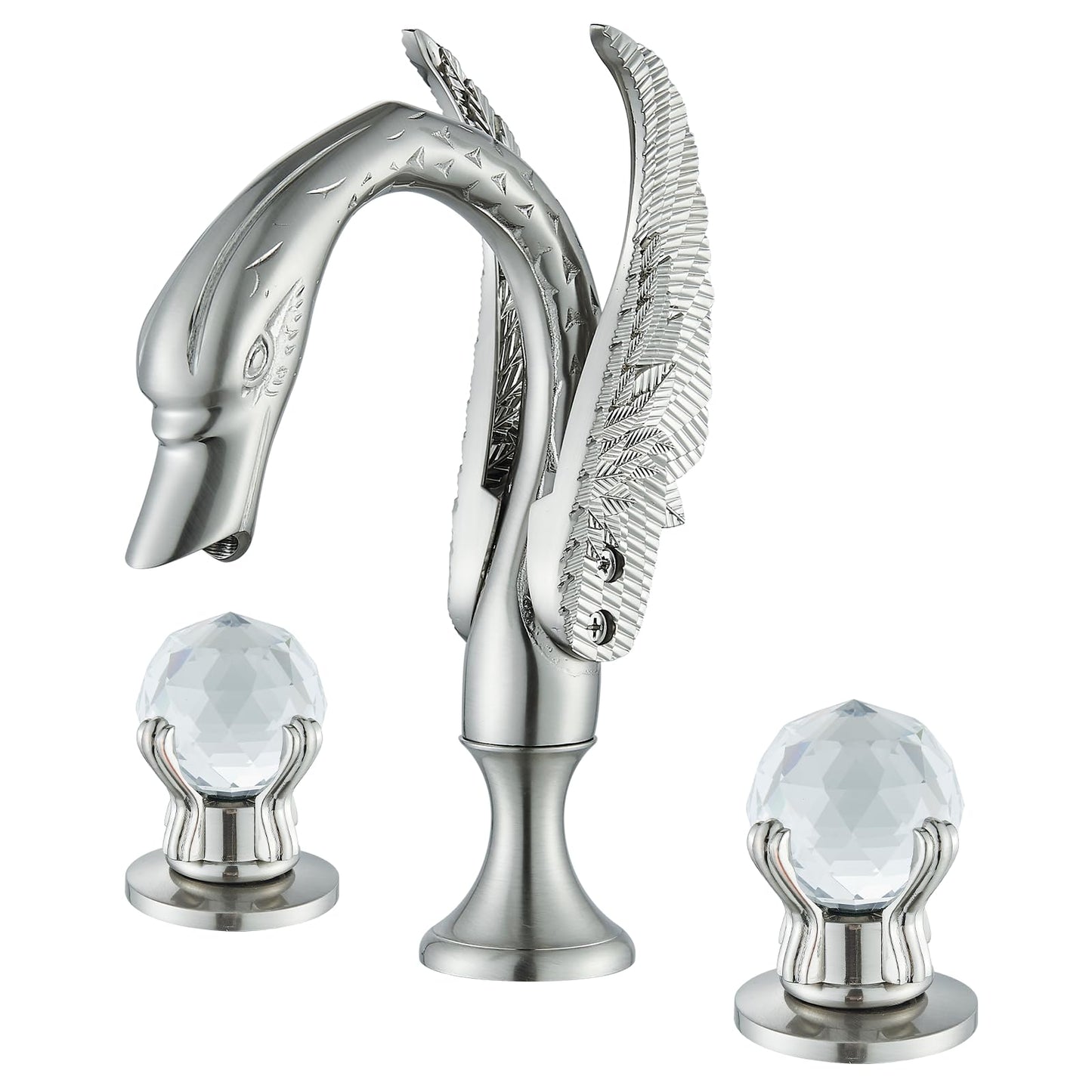 Gold Swan Widespread 2-handle 3 Holes Bathroom Faucet