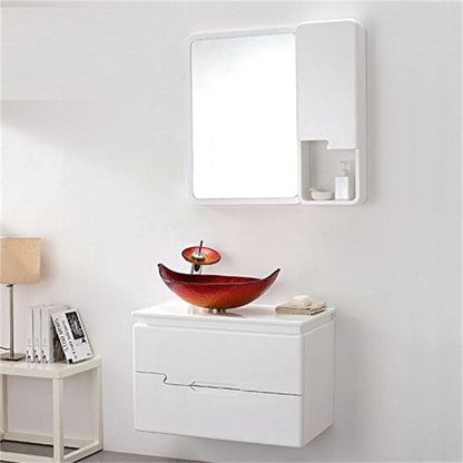 Hot Melted Red&Gold Leaf Shaped Bathroom Vanity Sink