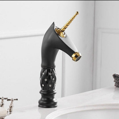 Horse Head Faucet Solid Brass Deck Mounted Single Long Handle Mixer Taps