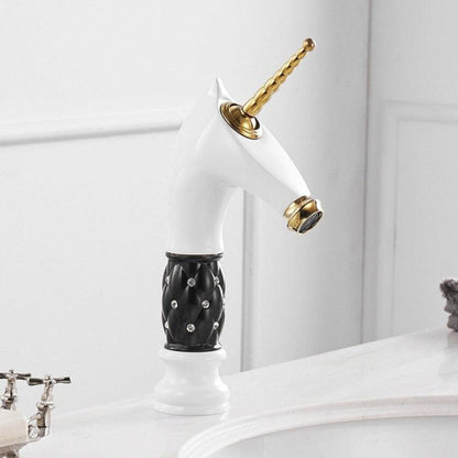 Horse Head Faucet Solid Brass Deck Mounted Single Long Handle Mixer Taps