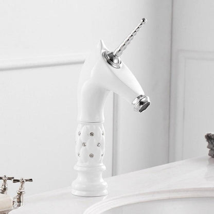 Horse Head Faucet Solid Brass Deck Mounted Single Long Handle Mixer Taps