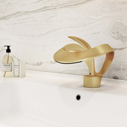 Modern Elegant Waterfall Bathroom Sink Faucet Single Handle