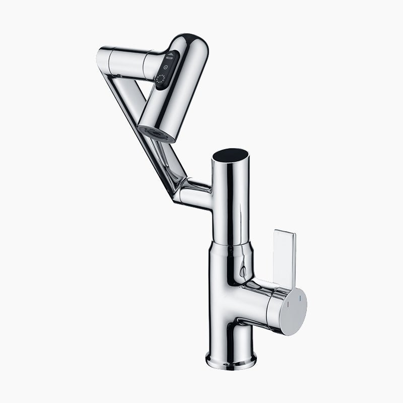 2024 Latest Smart Modern Rotatable Single-Hole Bathroom Faucet  with Temperature Display - Showerprolux