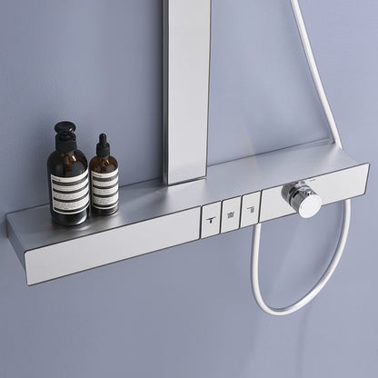 State-of-the-Art Shower System with Digital Temperature Display and Rainfall Showerhead