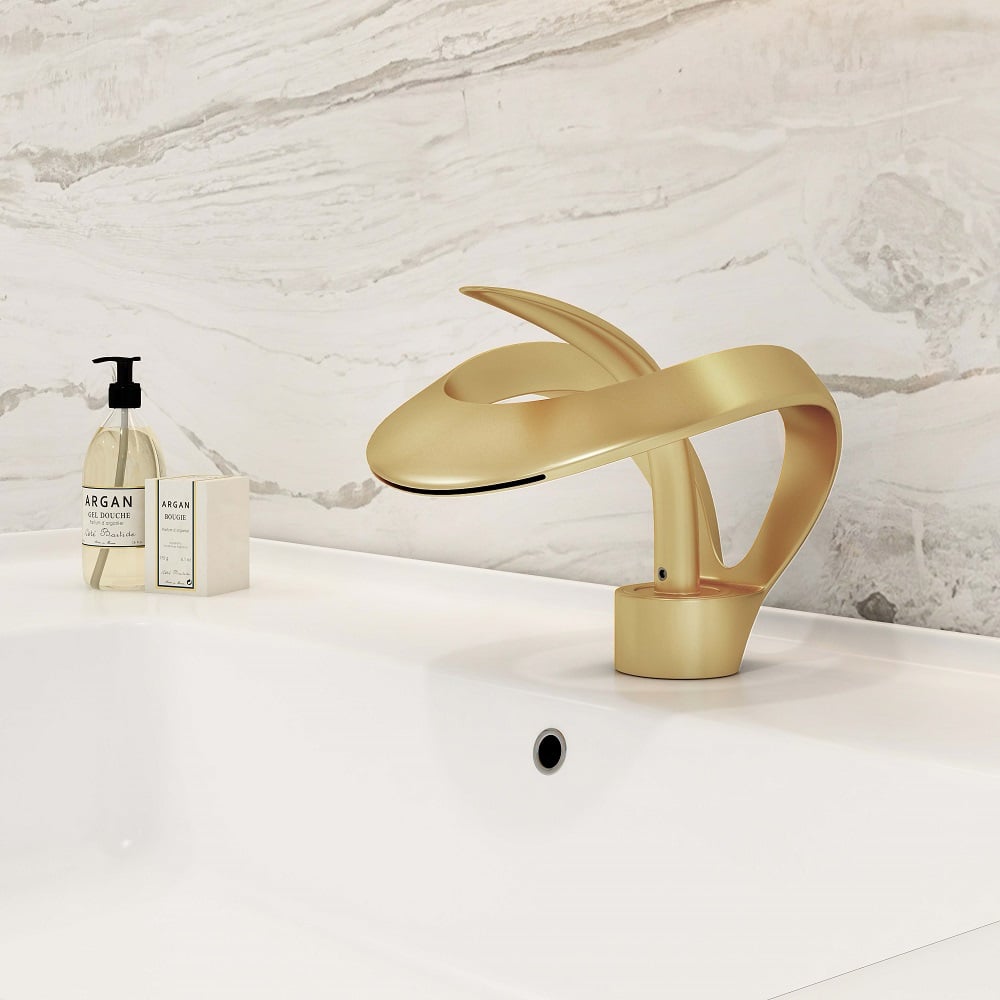 Modern Elegant Waterfall Bathroom Sink Faucet Single Handle