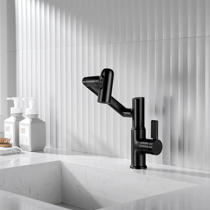 2024 Latest Smart Modern Rotatable Single-Hole Bathroom Faucet  with Temperature Display - Showerprolux