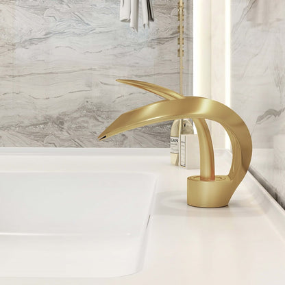 Modern Elegant Waterfall Bathroom Sink Faucet Single Handle