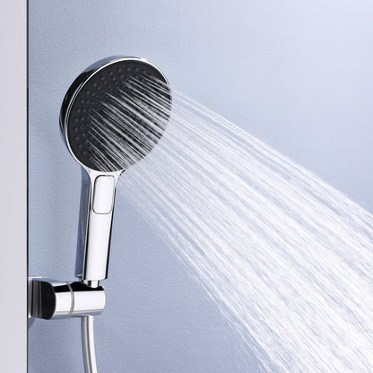 State-of-the-Art Shower System with Digital Temperature Display and Rainfall Showerhead