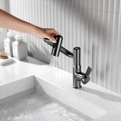 2024 Latest Smart Modern Rotatable Single-Hole Bathroom Faucet  with Temperature Display - Showerprolux