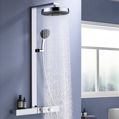 State-of-the-Art Shower System with Digital Temperature Display and Rainfall Showerhead