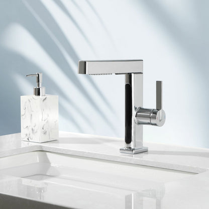 Showerprolux Single-Hole Pull-Out Faucet with Temperature Display