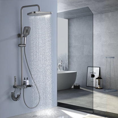 Temperature Controlled Shower System with Multiple Water Outlet Options