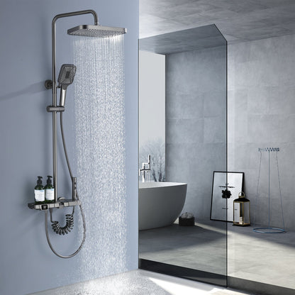 Advanced Shower System with Temperature Display and Versatile Water Outlet Modes