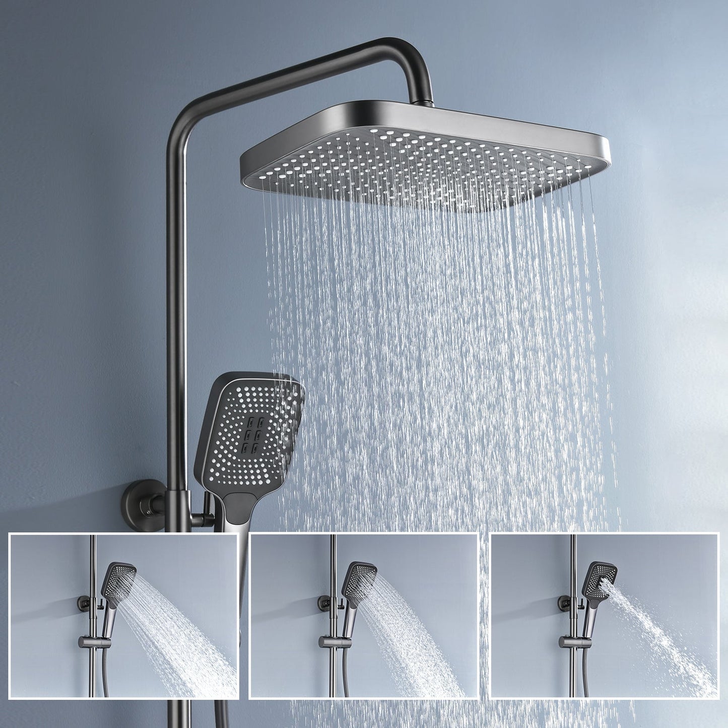 Intelligent Shower System with Temperature Display and Multi-Function Water Outlets