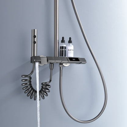 Temperature Controlled Shower System with Multiple Water Outlet Options