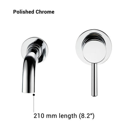 Modern Wall-Mount Mixer Tap Bathroom Sink Faucet Swivel Wall Spout Bath With Single Lever Basin Faucet